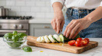 Caprese Cucumber Salad