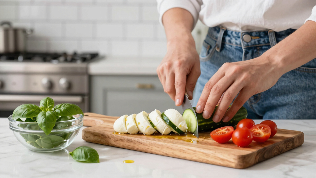 Caprese Cucumber Salad