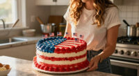 Martha Stewart Serves Huge American Flag Cake with 250 Pieces for Founding Father-Themed Party