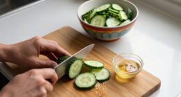 Cucumber Salad With Sesame And Rice Vinegar