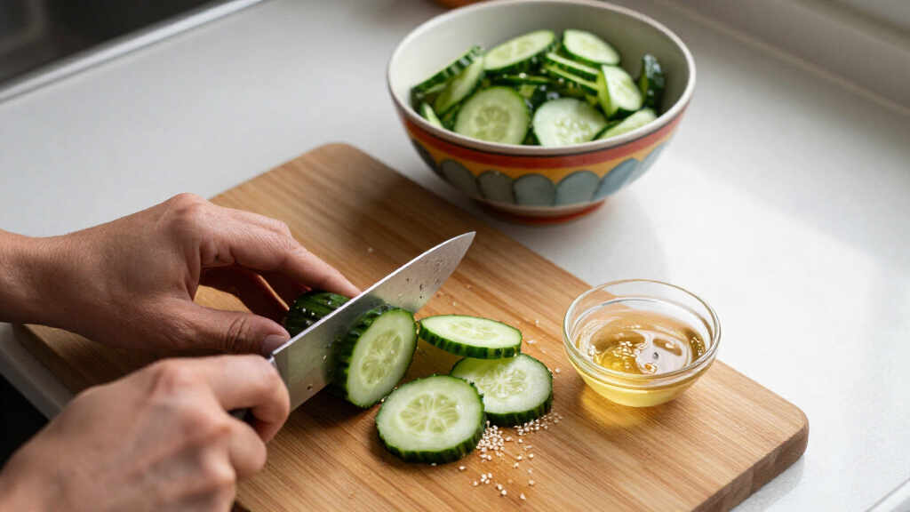 Cucumber Salad With Sesame And Rice Vinegar