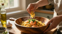 Pasta Con Scampi E «Ferfelloni»